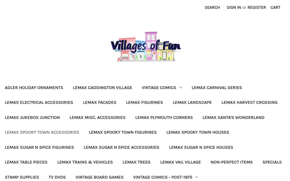 Screenshot of villagesoffun.com