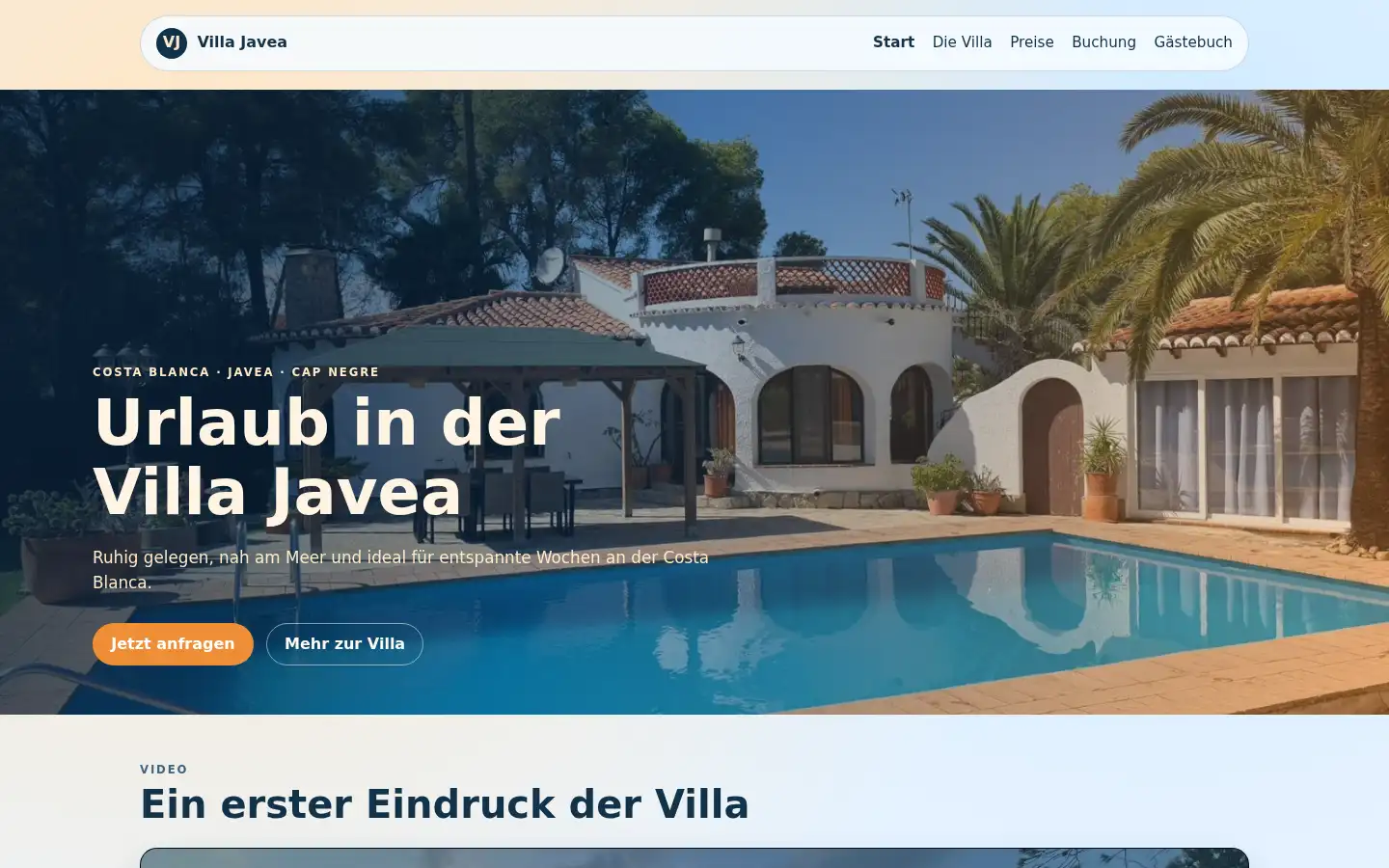 Screenshot of villajavea.de
