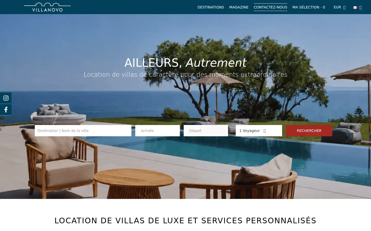 Screenshot of villanovo.fr