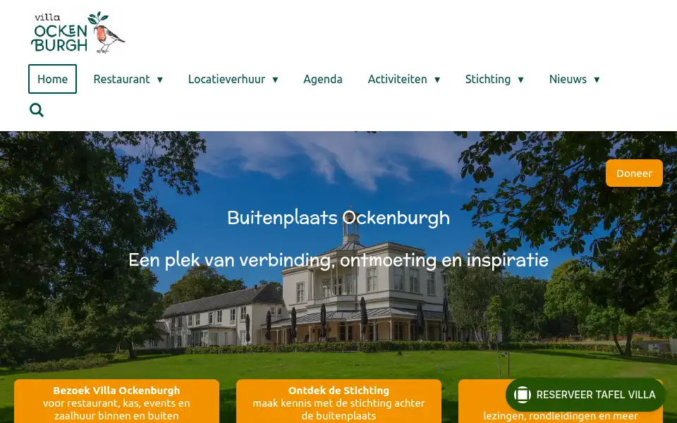 Screenshot of villaockenburgh.nl
