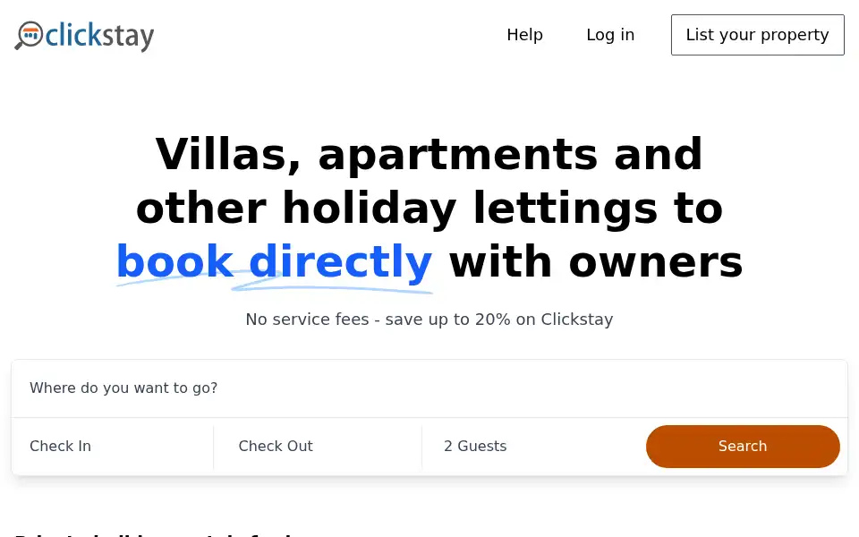 Screenshot of villarenters.com