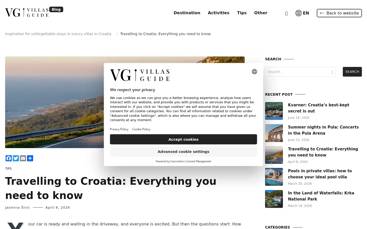 Screenshot of villas-guide.com