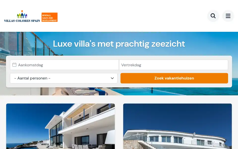 Screenshot of villascoloresspain.com