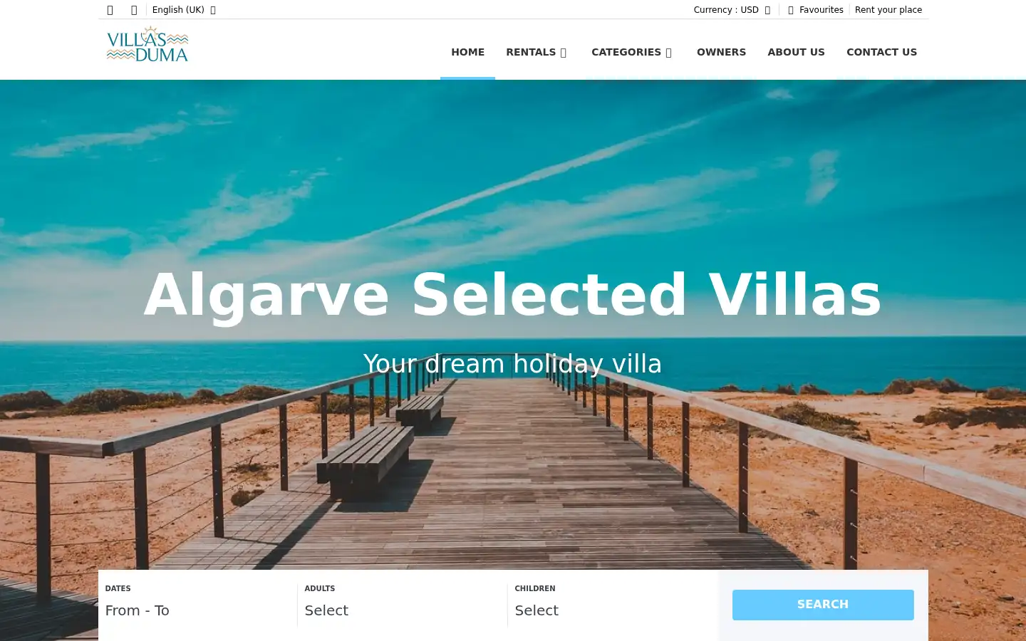 Screenshot of villasduma.com