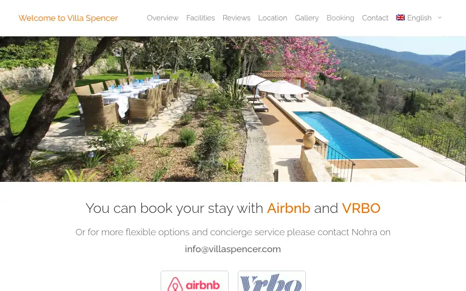 Screenshot of villaspencer.com