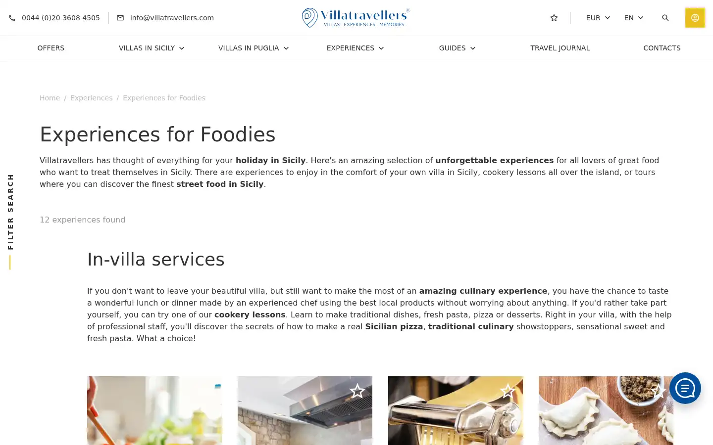 Screenshot of villatravellers.com