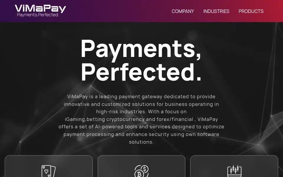 Screenshot of vimapay.com