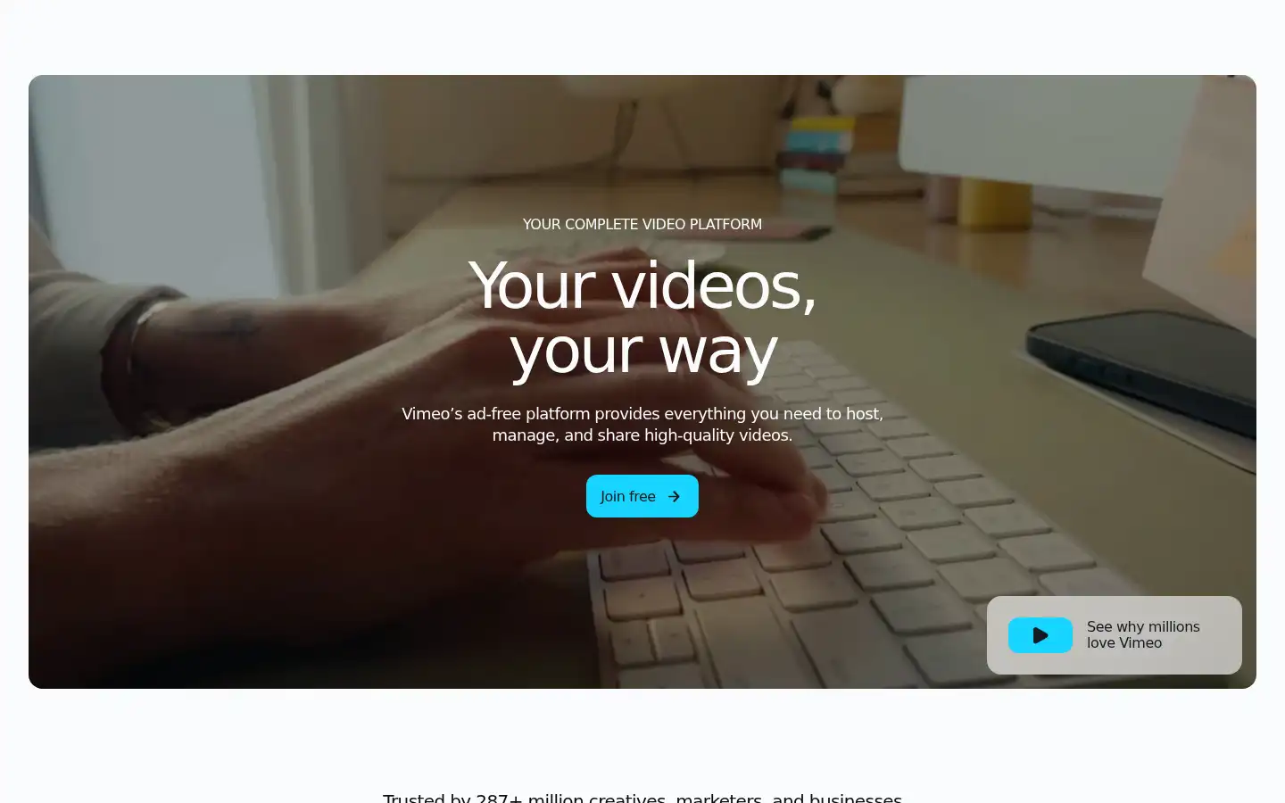 Screenshot of vimeo.com