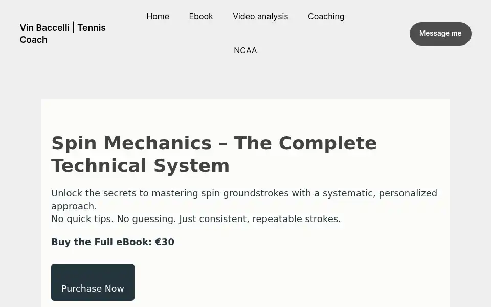 Screenshot of vinbaccelli.com