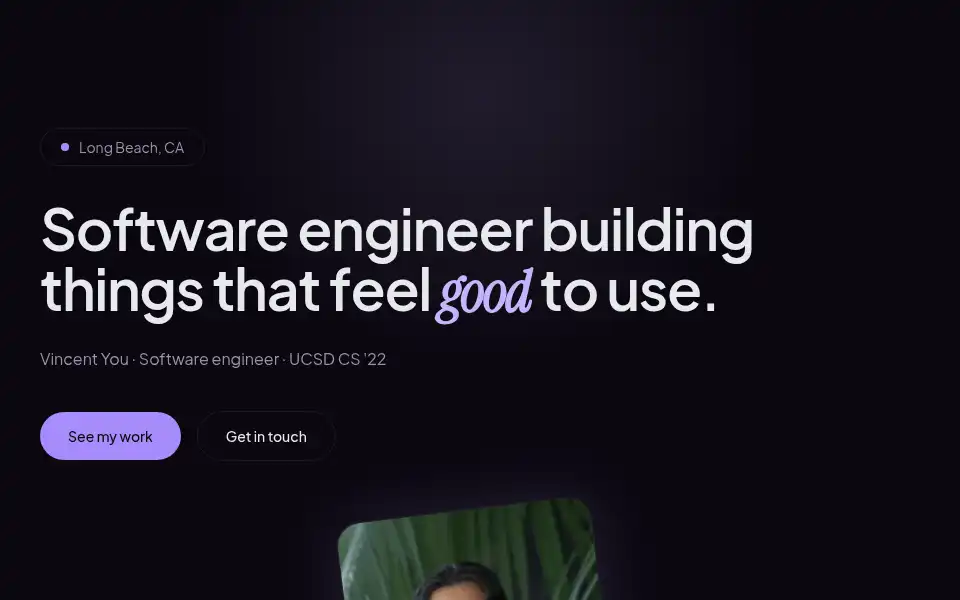Screenshot of vincentyou.com