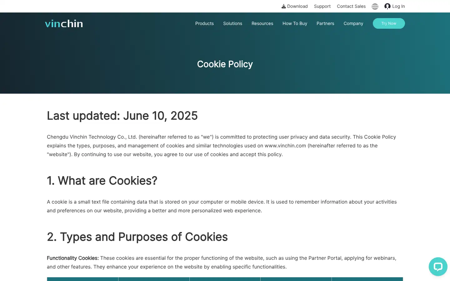Screenshot of vinchin.com