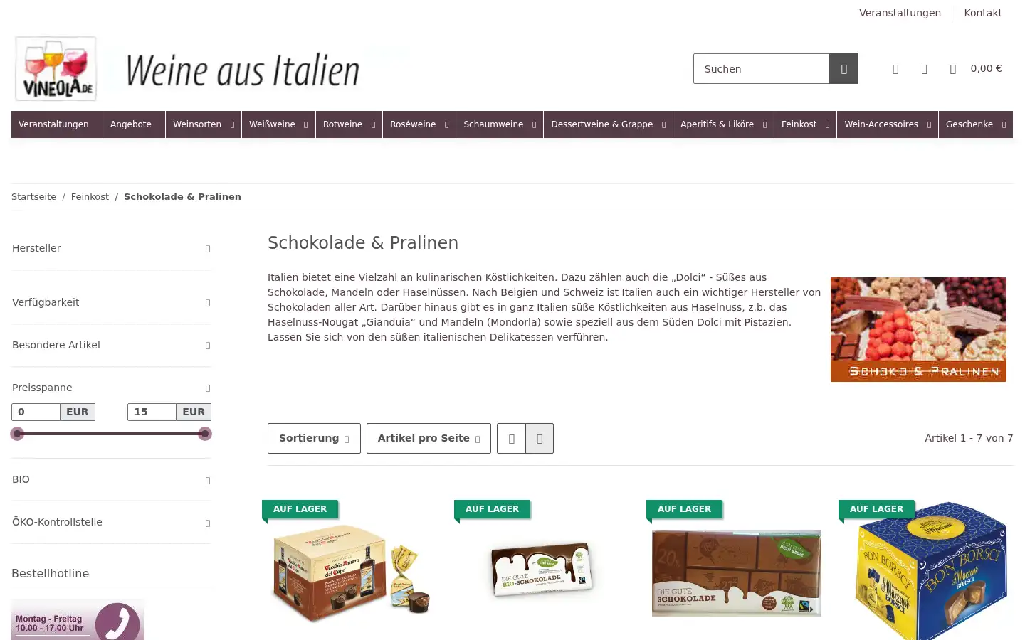 Screenshot of vineola.de