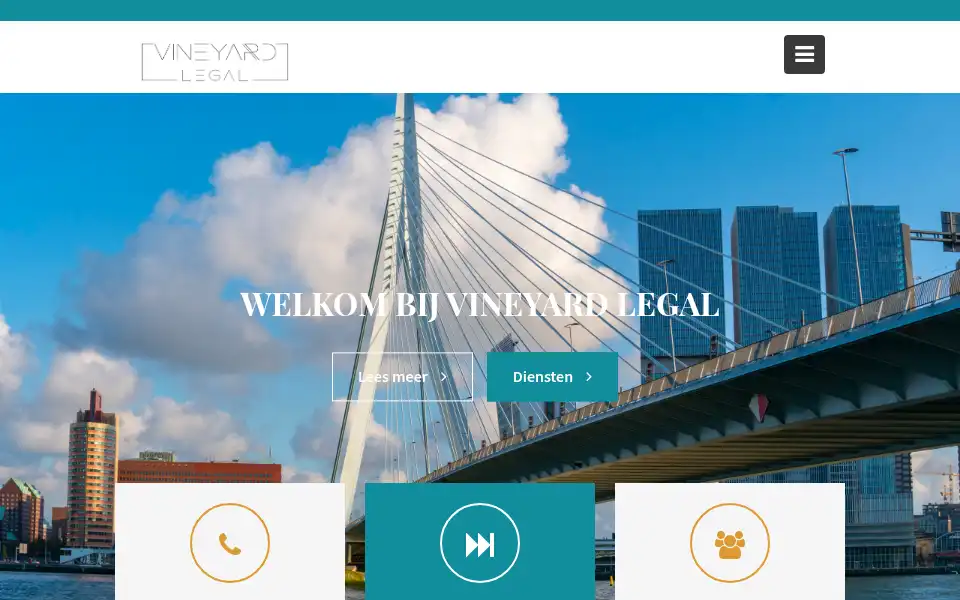 Screenshot of vineyardlegal.nl