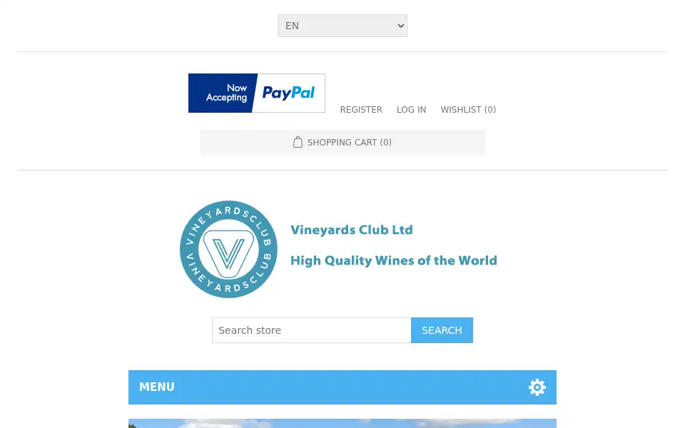 Screenshot of vineyardsclub.co.uk