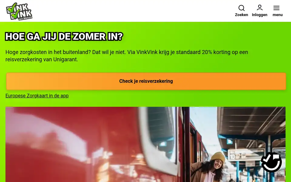 Screenshot of vinkvink.nl