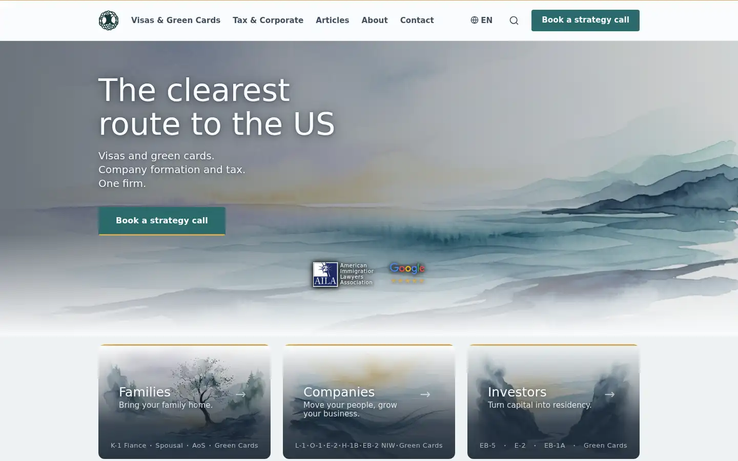 Screenshot of vinlandimmigration.com