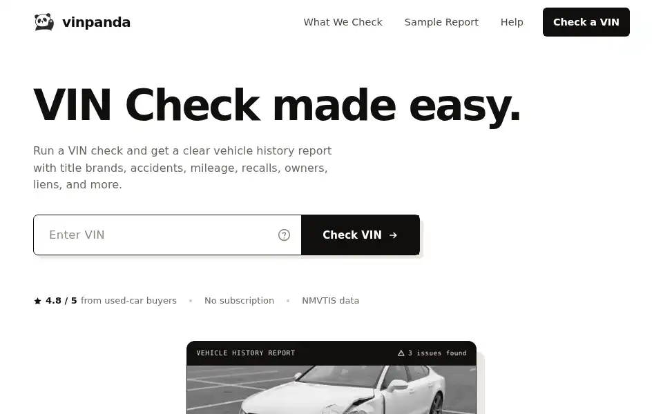 Screenshot of vinpanda.com