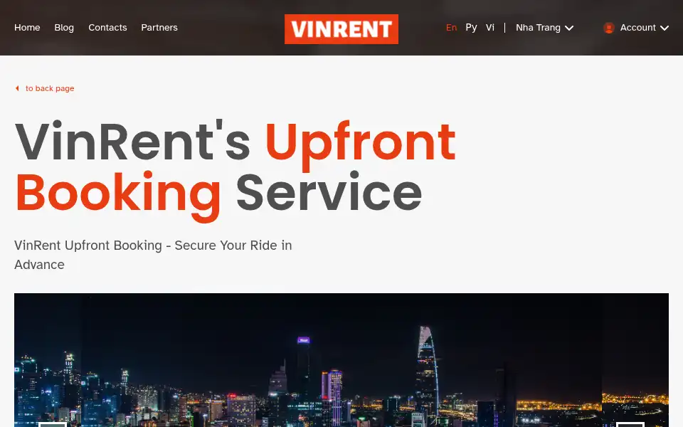 Screenshot of vinrent.vn