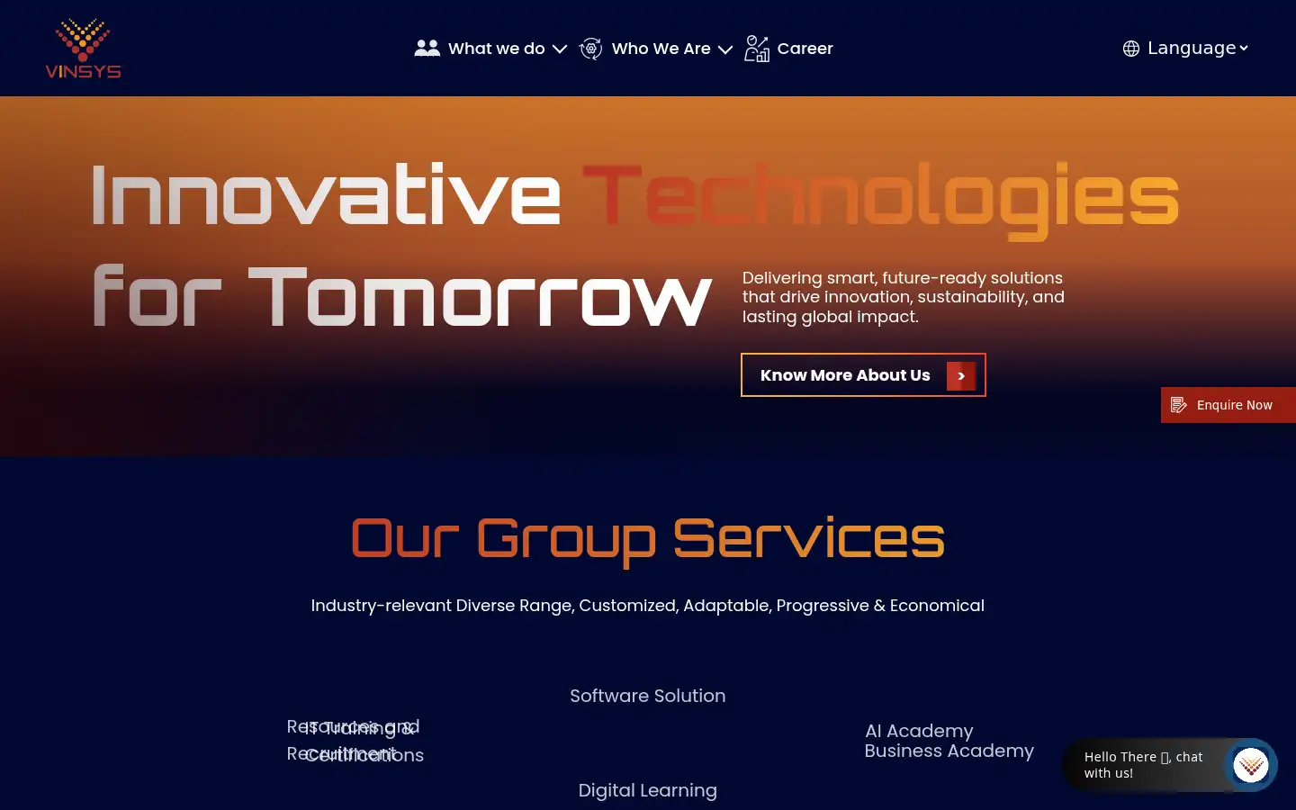 Screenshot of vinsys.com