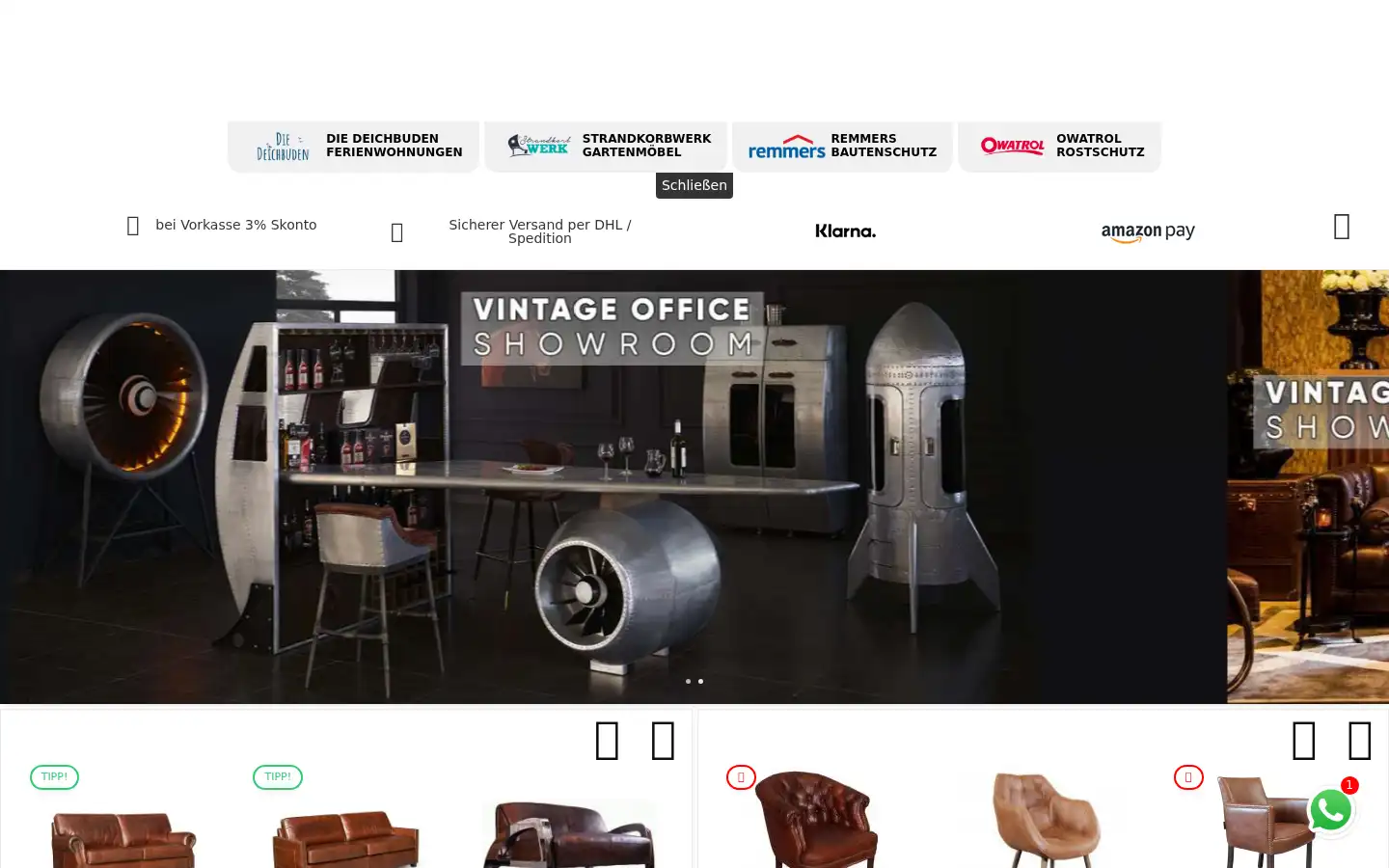 Screenshot of vintage-leder-moebel.de