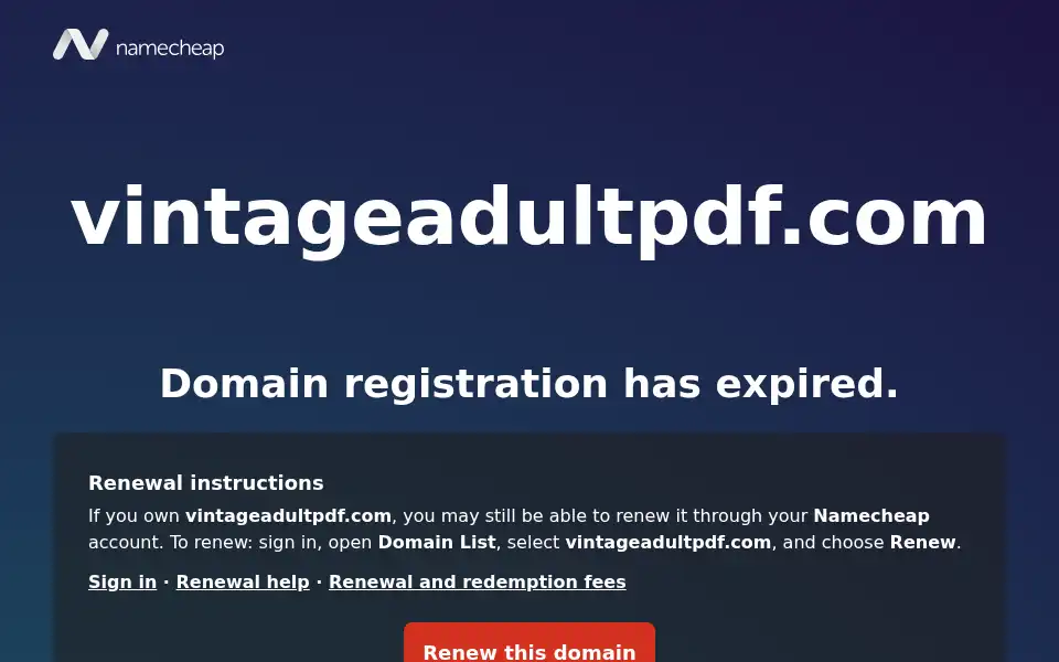 Screenshot of vintageadultpdf.com