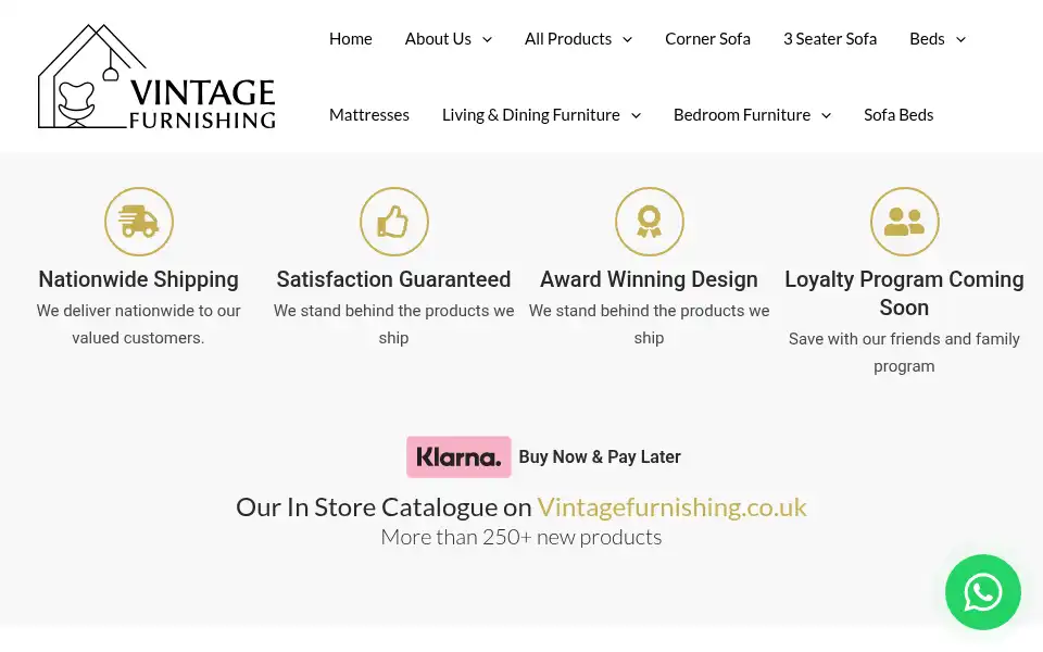 Screenshot of vintagefurnishing.co.uk
