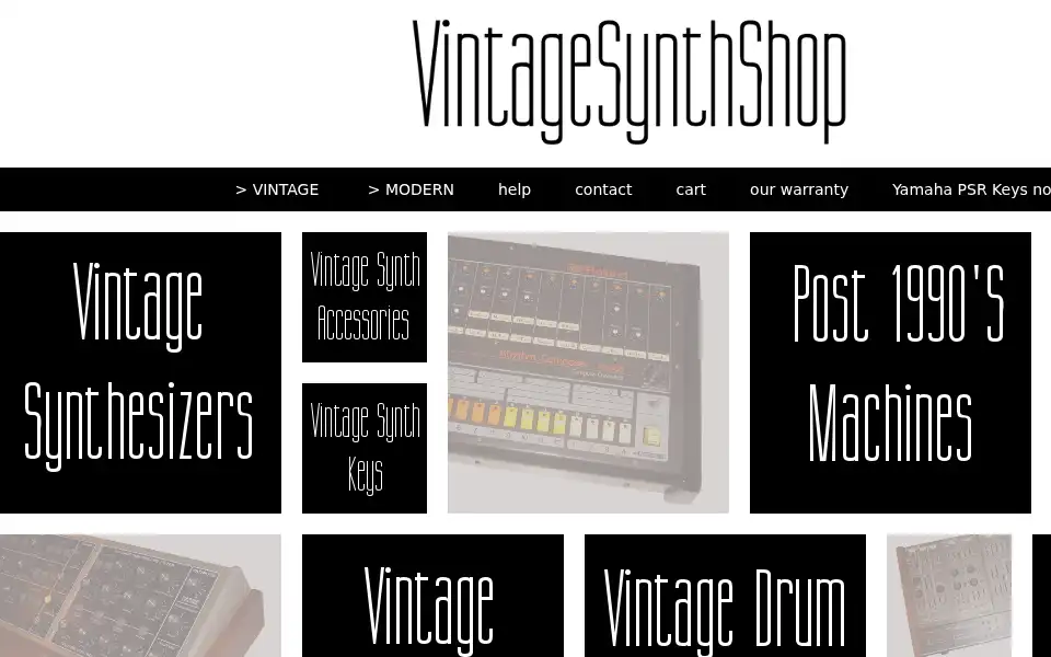 Screenshot of vintagesynthshop.com