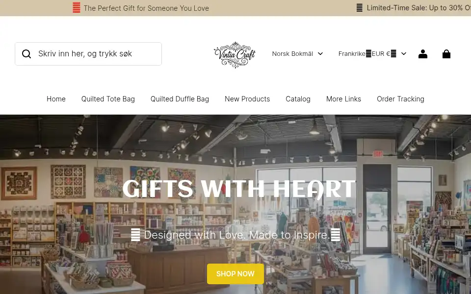 Screenshot of vintiacraft.com
