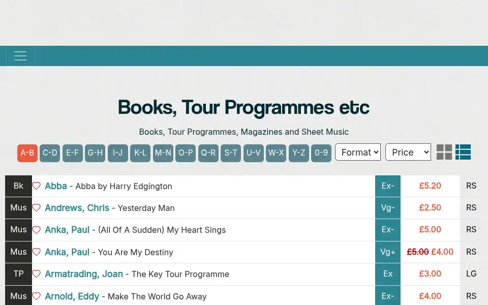 Screenshot of vinylnet.co.uk