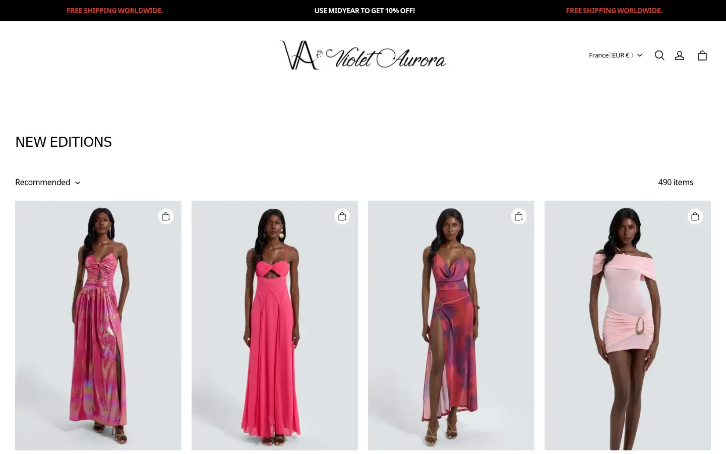 Screenshot of violetaurora.com