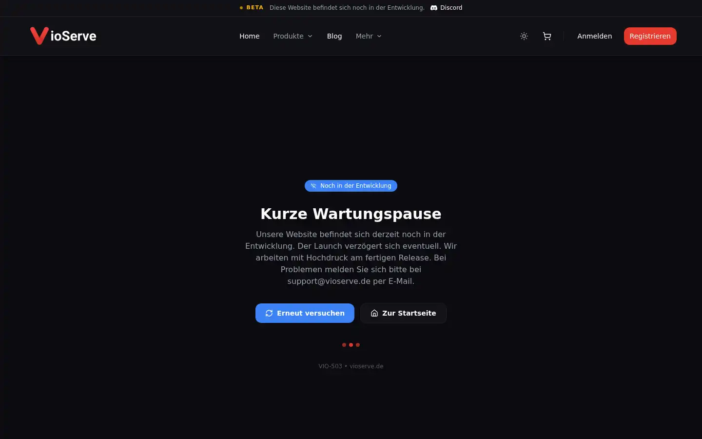 Screenshot of vioserve.de