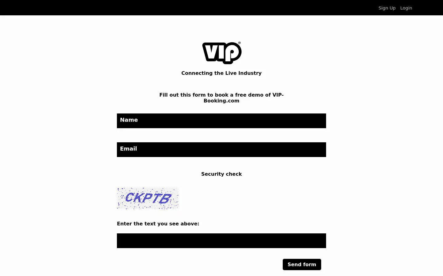 Screenshot of vip-booking.com