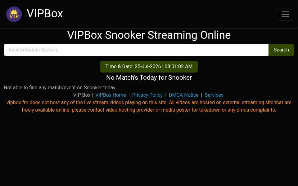 Screenshot of vipbox.lc