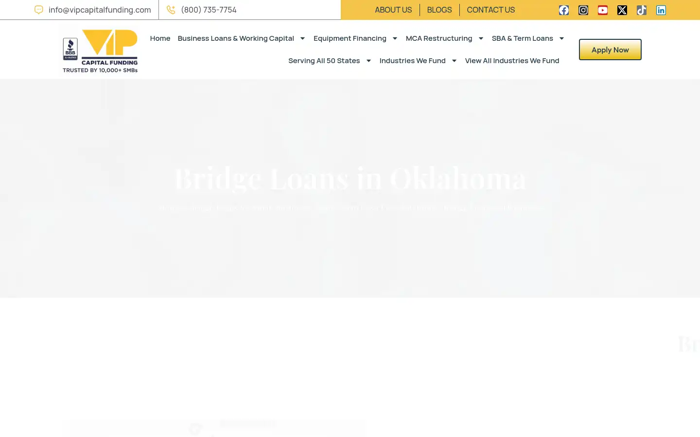 Screenshot of vipcapitalfunding.com