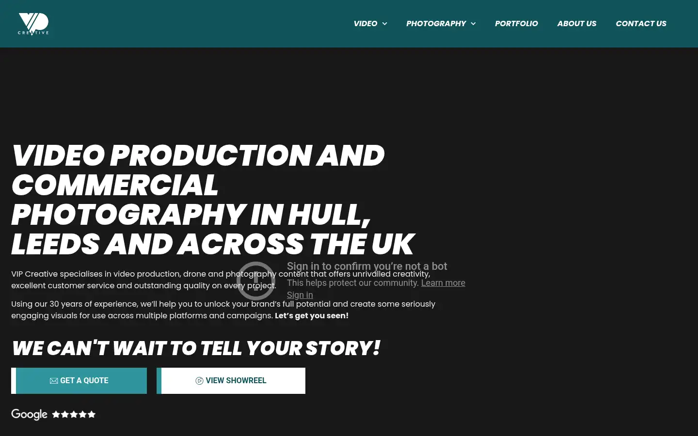 Screenshot of vipcreative.co.uk