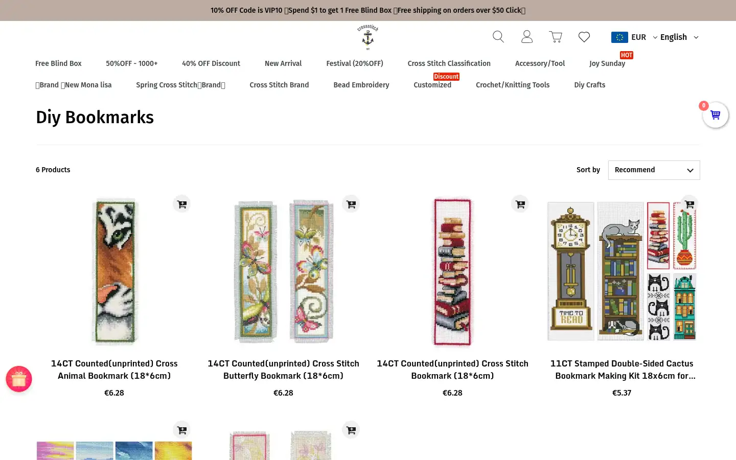 Screenshot of vipcrossstitch.com