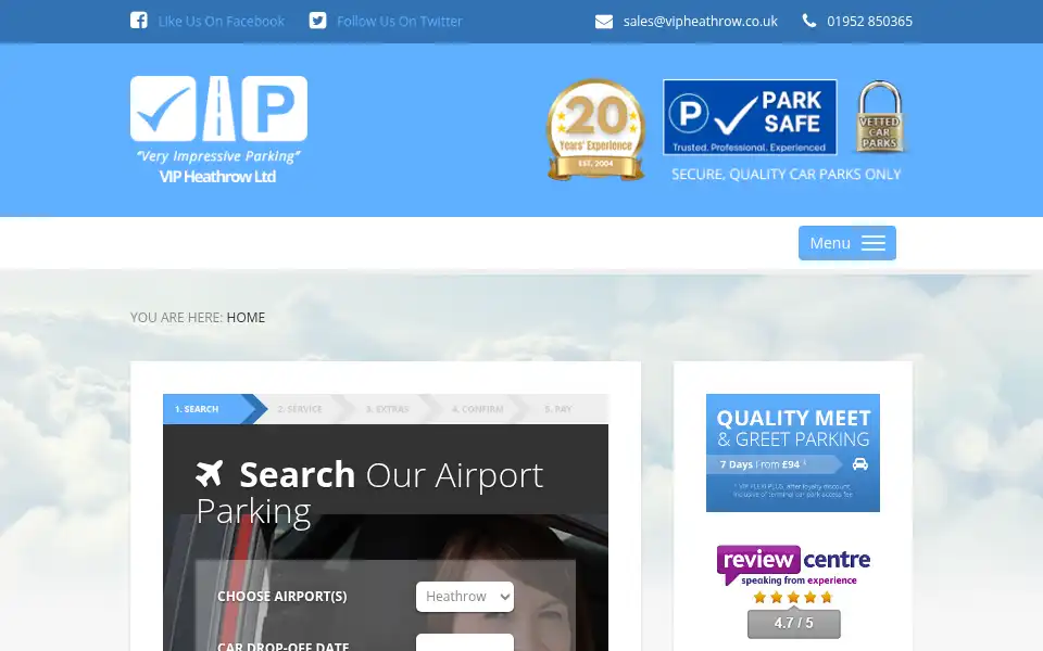 Screenshot of vipheathrow.co.uk