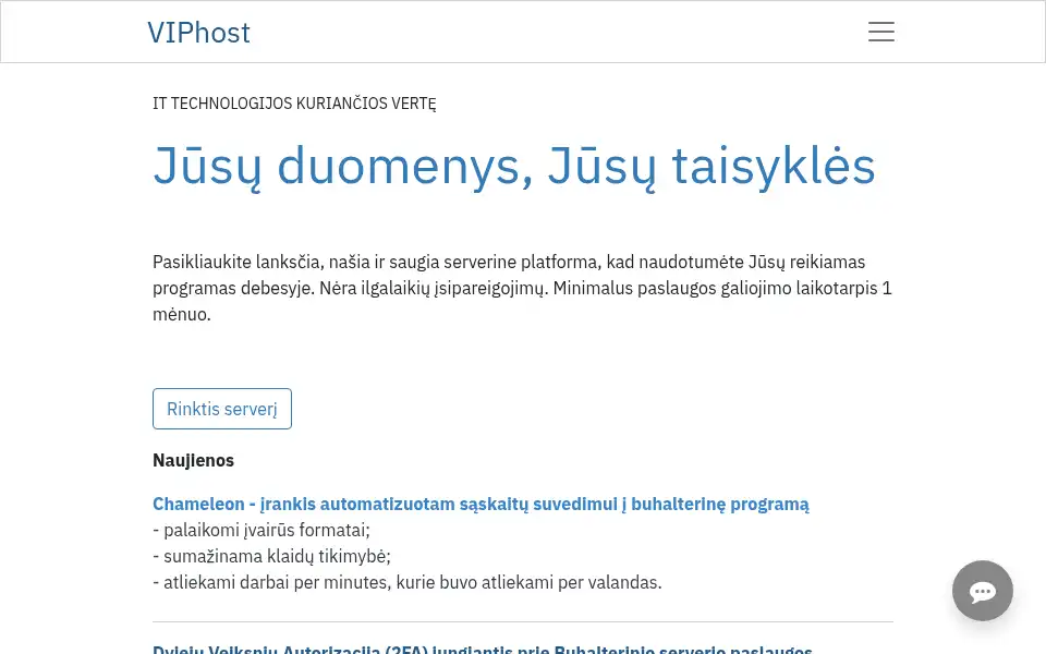 Screenshot of viphost.lt