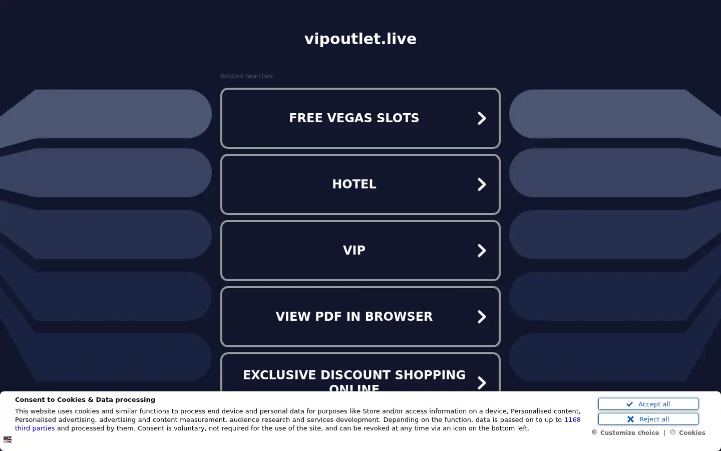 Screenshot of vipoutlet.live