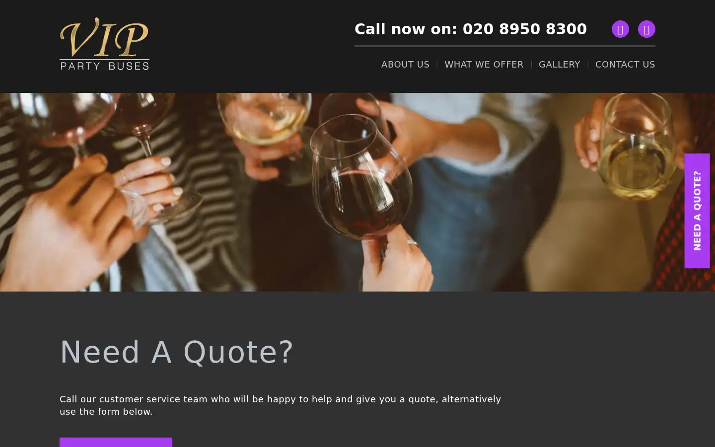 Screenshot of vippartybuses.co.uk