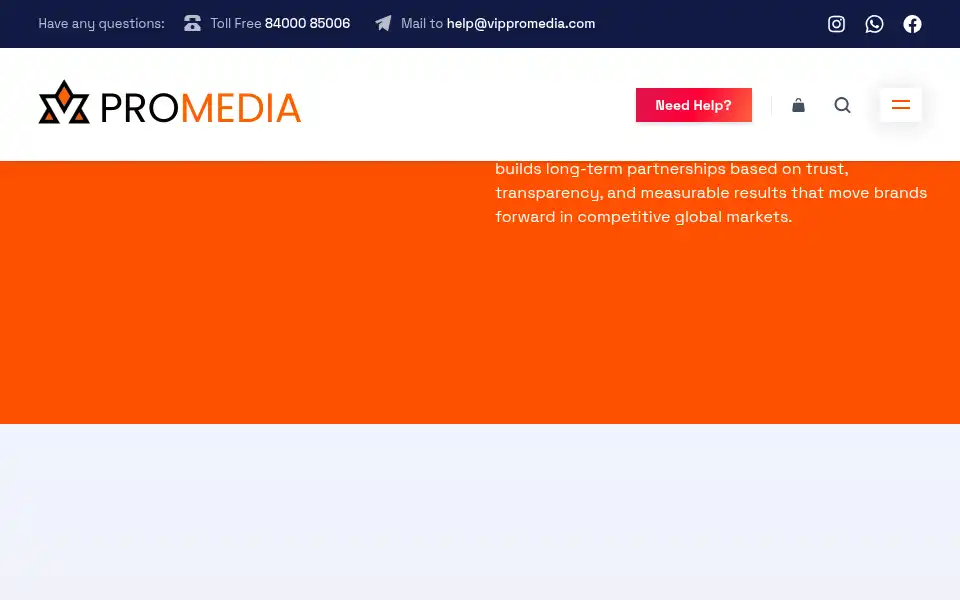 Screenshot of vippromedia.com
