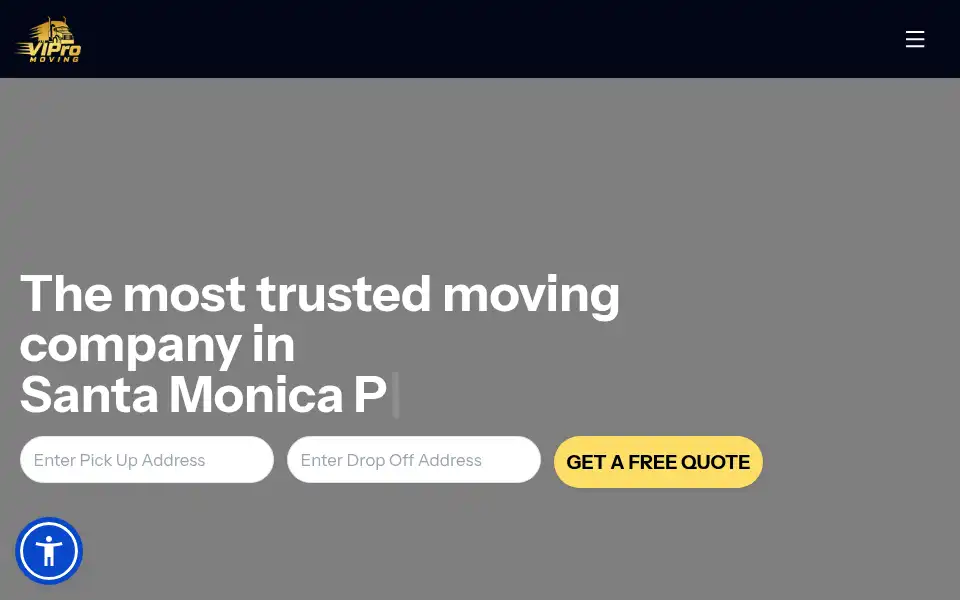 Screenshot of vippromoving.com