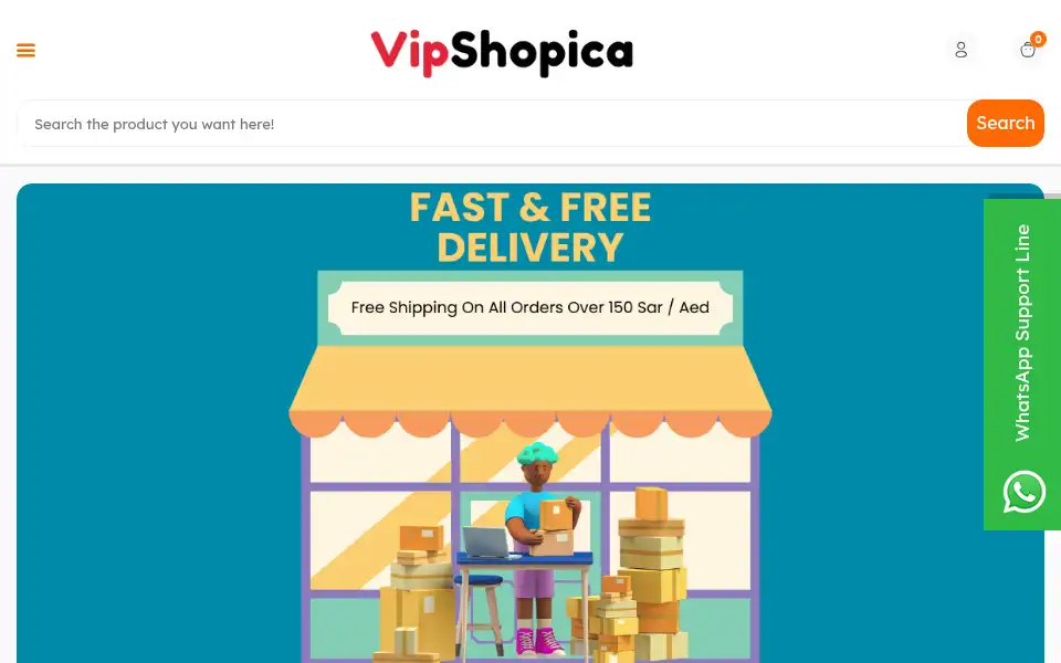 Screenshot of vipshopica.com