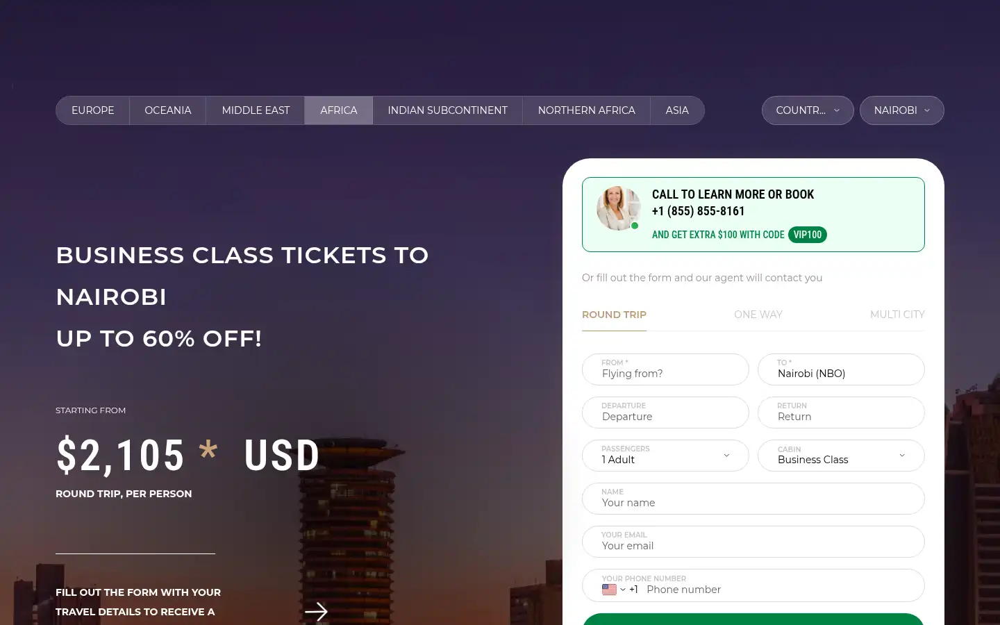 Screenshot of viptrips.com