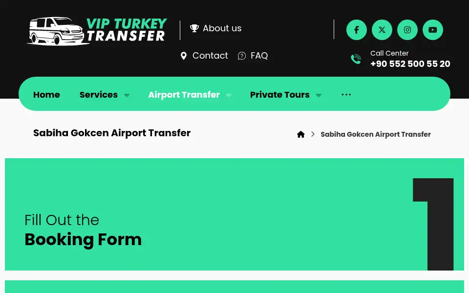 Screenshot of vipturkeytransfer.com