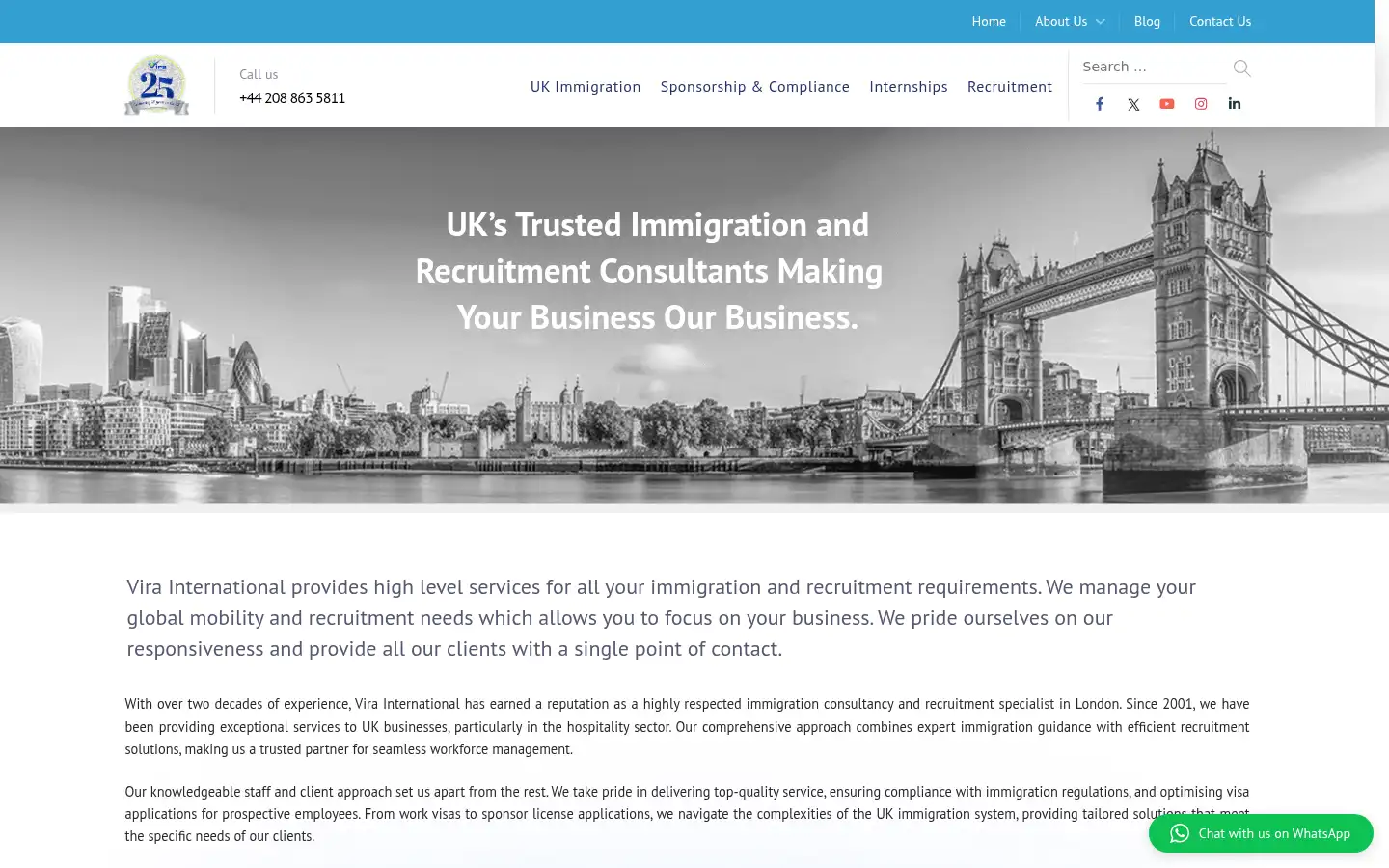 Screenshot of vira.co.uk