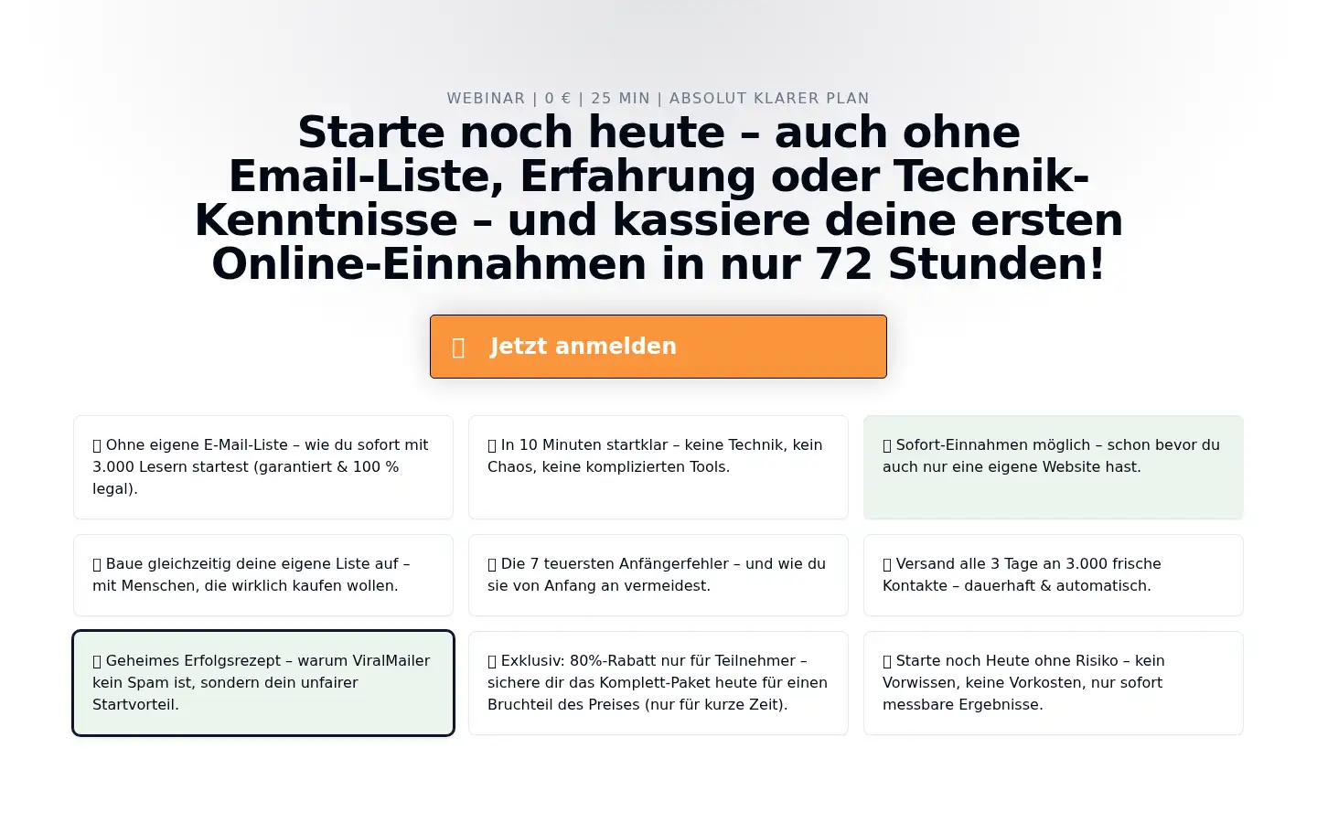 Screenshot of viralmailings.de