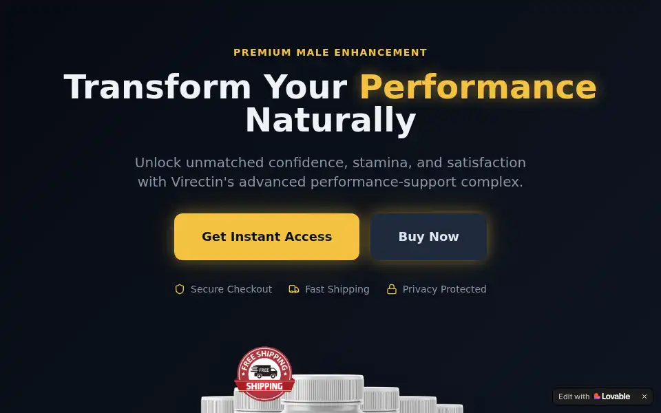 Screenshot of virectin-male-enhancement.lovable.app