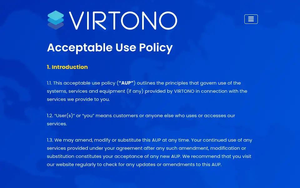 Screenshot of virtono.com