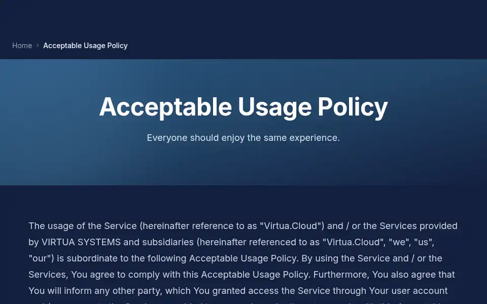 Screenshot of virtua.cloud